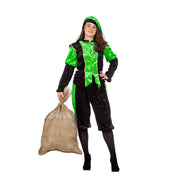 Op deze afbeelding zie je een Kostuums, van het merk Wilbers. Groene Piet Pansamt Budget Kostuum