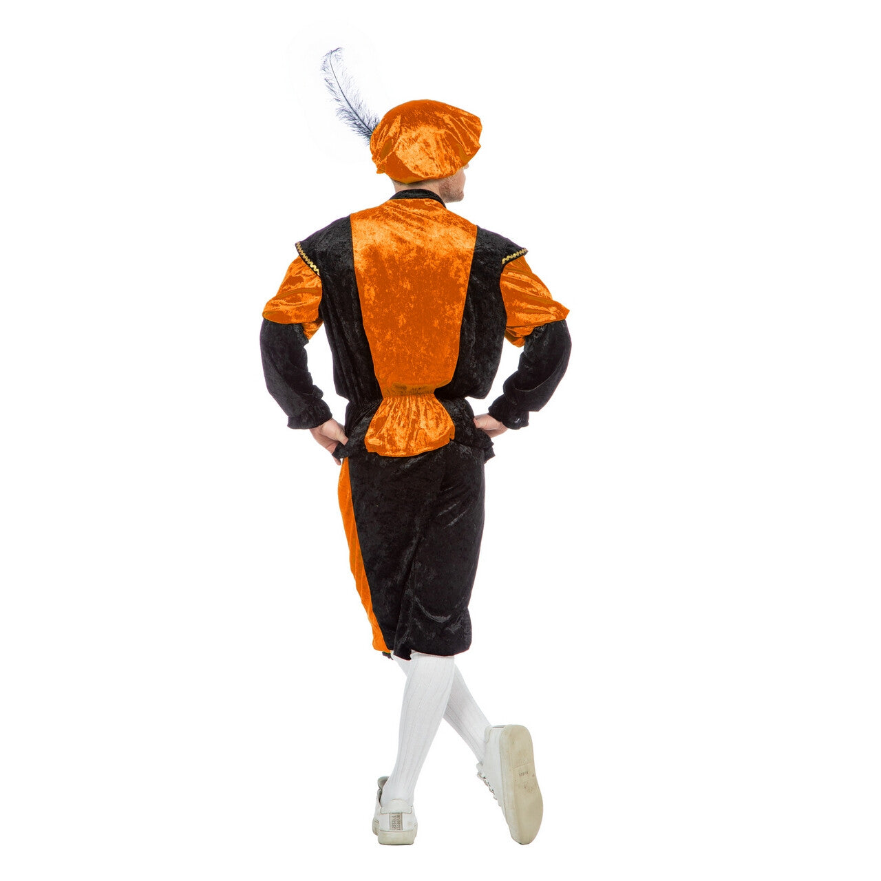 Op deze afbeelding zie je een Kostuums, van het merk Wilbers. Oranje Piet Pansamt Budget Kostuum