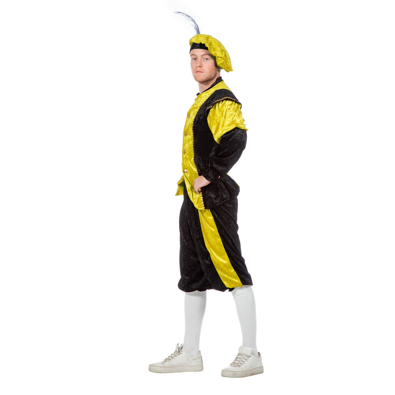 Op deze afbeelding zie je een Kostuums, van het merk Wilbers. Gouden Piet Pansamt Budget Kostuum