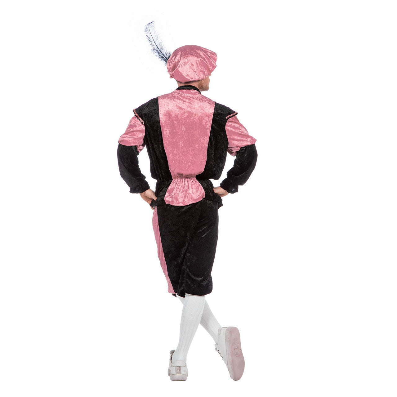 Op deze afbeelding zie je een Kostuums, van het merk Wilbers. Roze Piet Pansamt Budget Kostuum