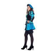 Op deze afbeelding zie je een Kostuums, van het merk Wilbers. Aqua Gestreepte Piet Dames Vrouw Kostuum