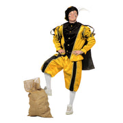 Op deze afbeelding zie je een Kostuums, van het merk Wilbers. Gele Piet Pietenpak Kostuum