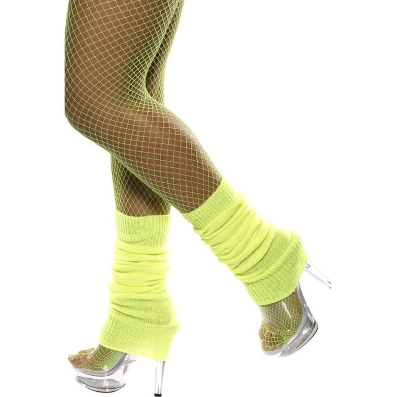 Op deze afbeelding zie je een Accessoires, van het merk Smiffy's. Legwarmers Neon Geel Vrouw