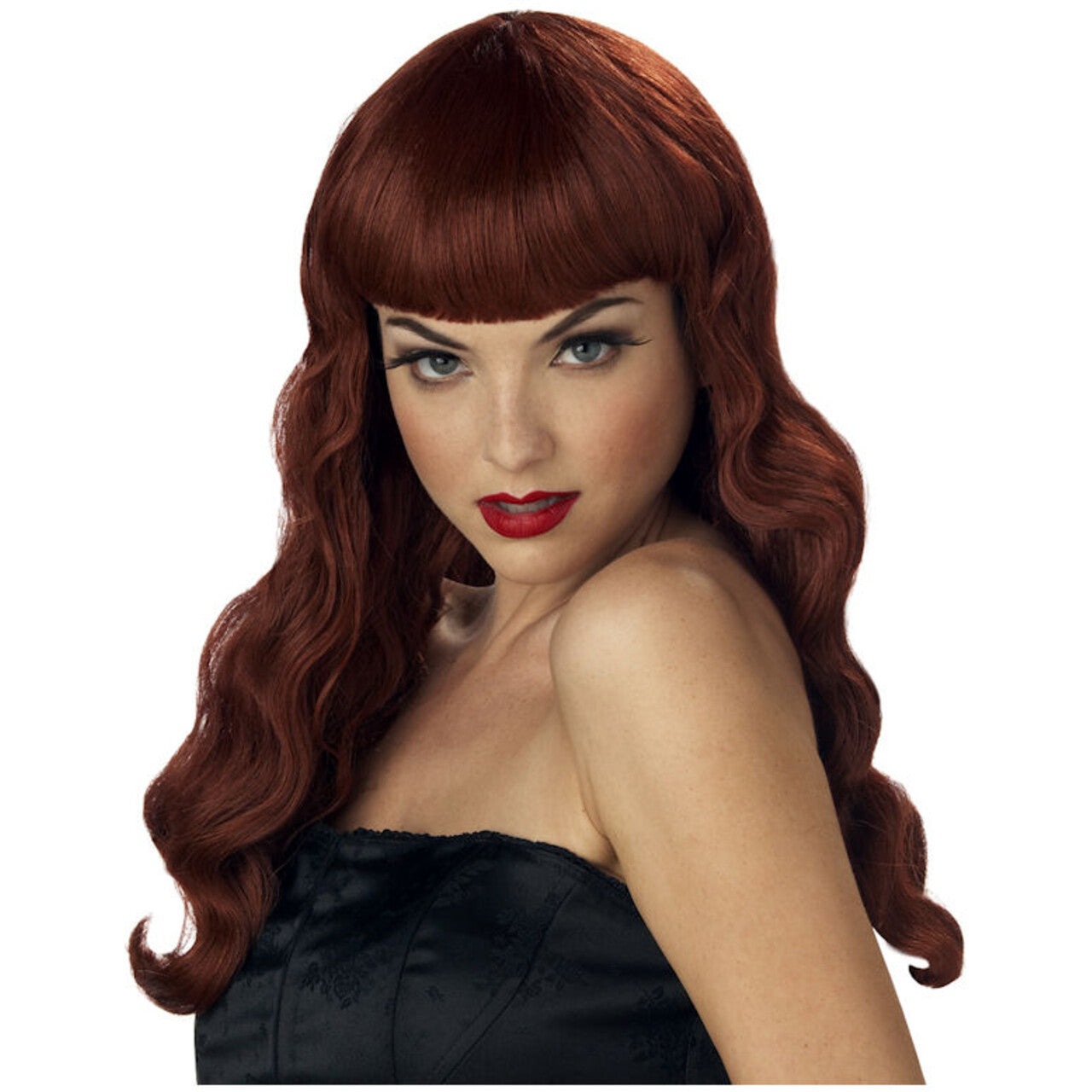 Op deze afbeelding zie je een Accessoires, van het merk California Costume Collections. Pin Up Rode Pruik