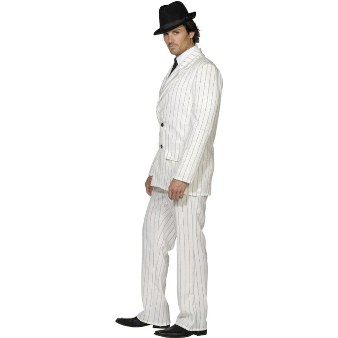 Op deze afbeelding zie je een Kostuums, van het merk Smiffy's. Fever Gangster Wit Man Kostuum