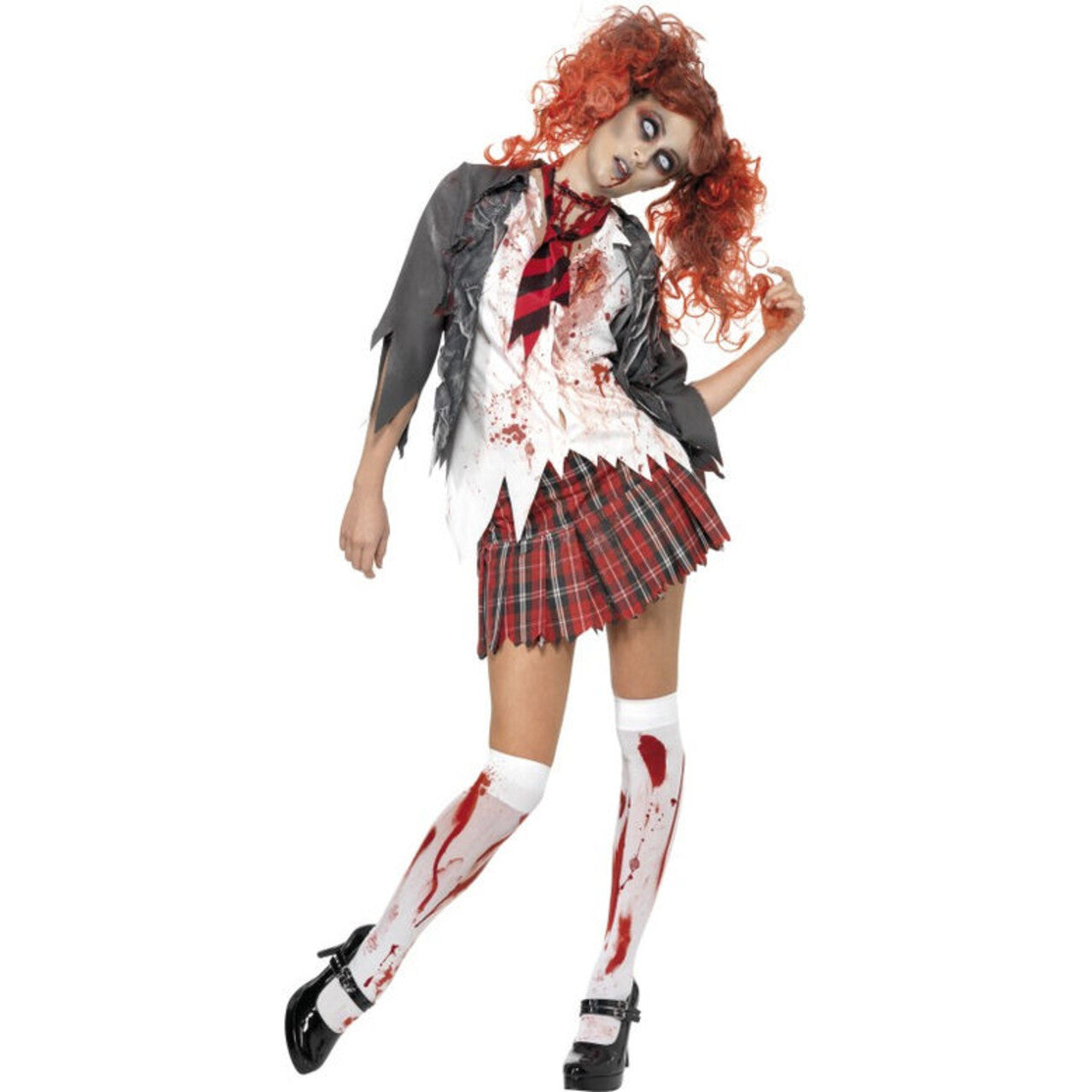 Op deze afbeelding zie je een Kostuums, van het merk Smiffy's. Horror Schoolmeisje Vrouw Kostuum