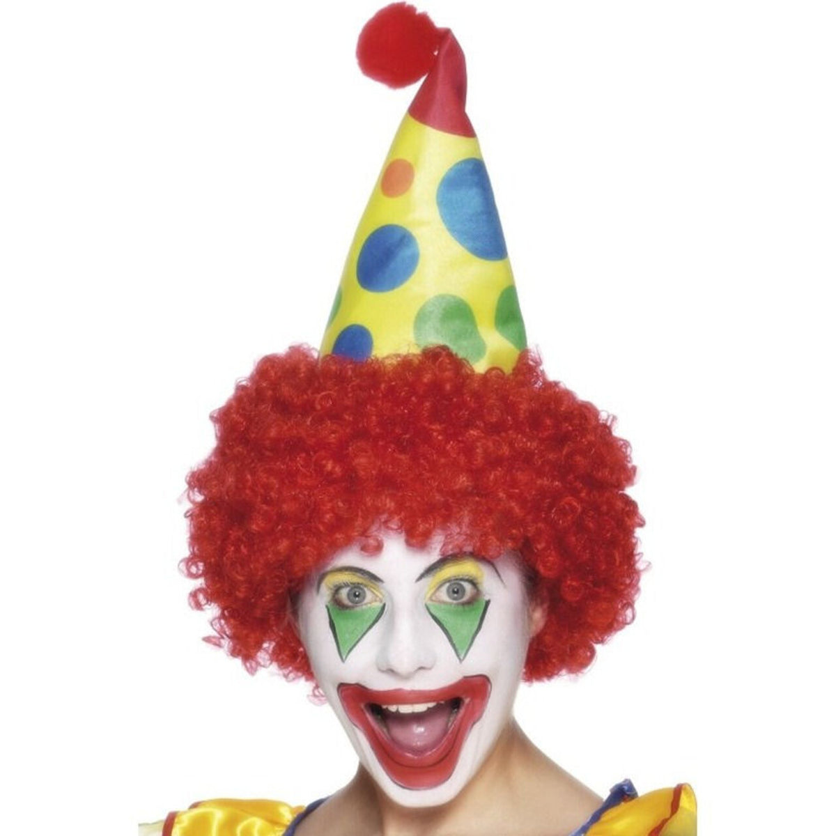 Op deze afbeelding zie je een Accessoires, van het merk Smiffy's. Clownshoed Met Pruik Volwassen