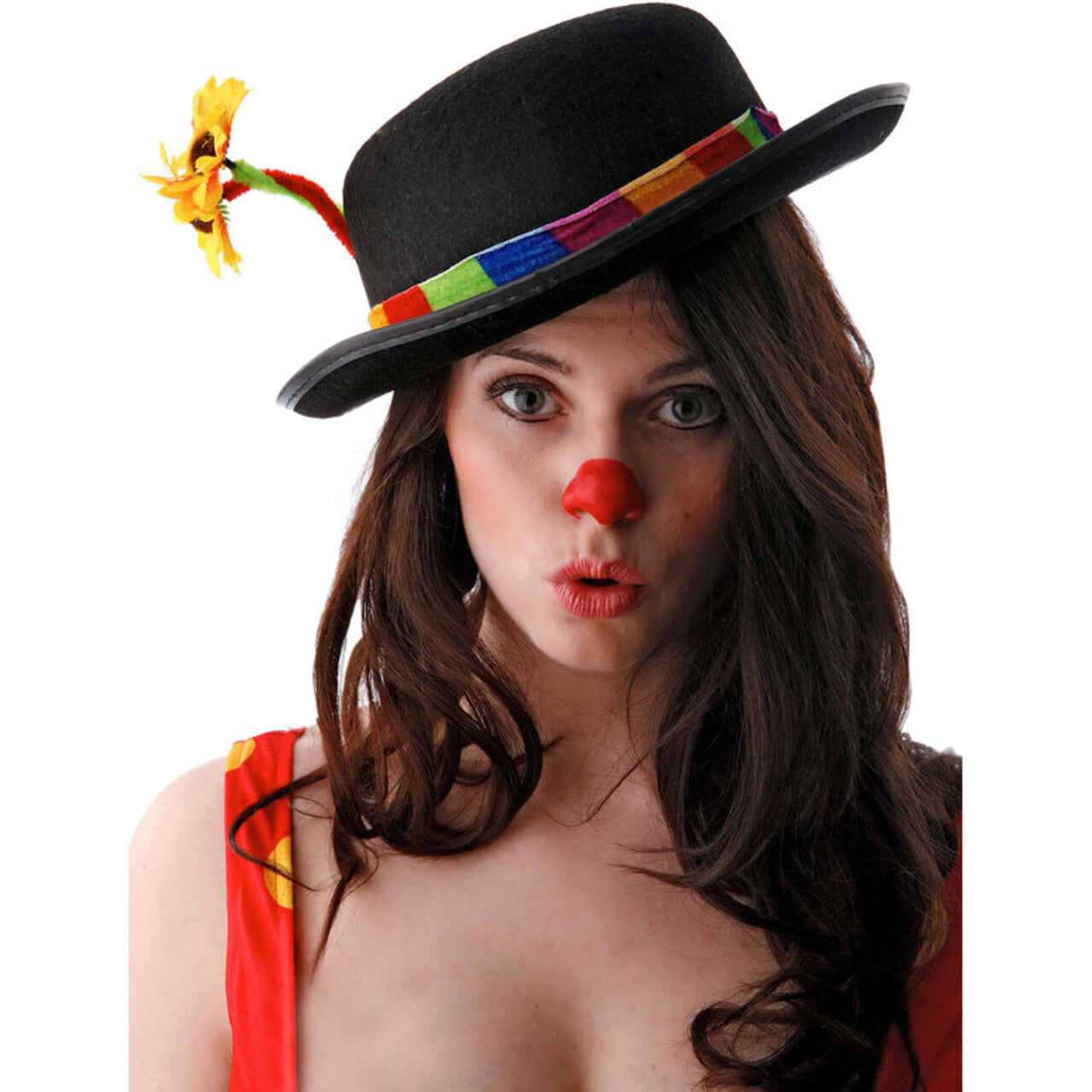 Op deze afbeelding zie je een Accessoires, van het merk Smiffy's. Clown Hoed Met Bloem