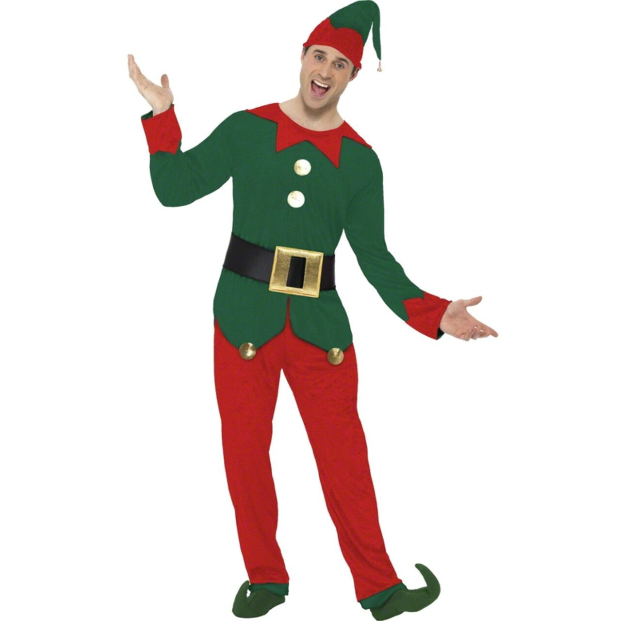 Op deze afbeelding zie je een Kostuums, van het merk Smiffy's. Elf Outfit Man