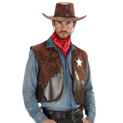 Op deze afbeelding zie je een Kostuums, van het merk Widmann. Cowboy Vest Man