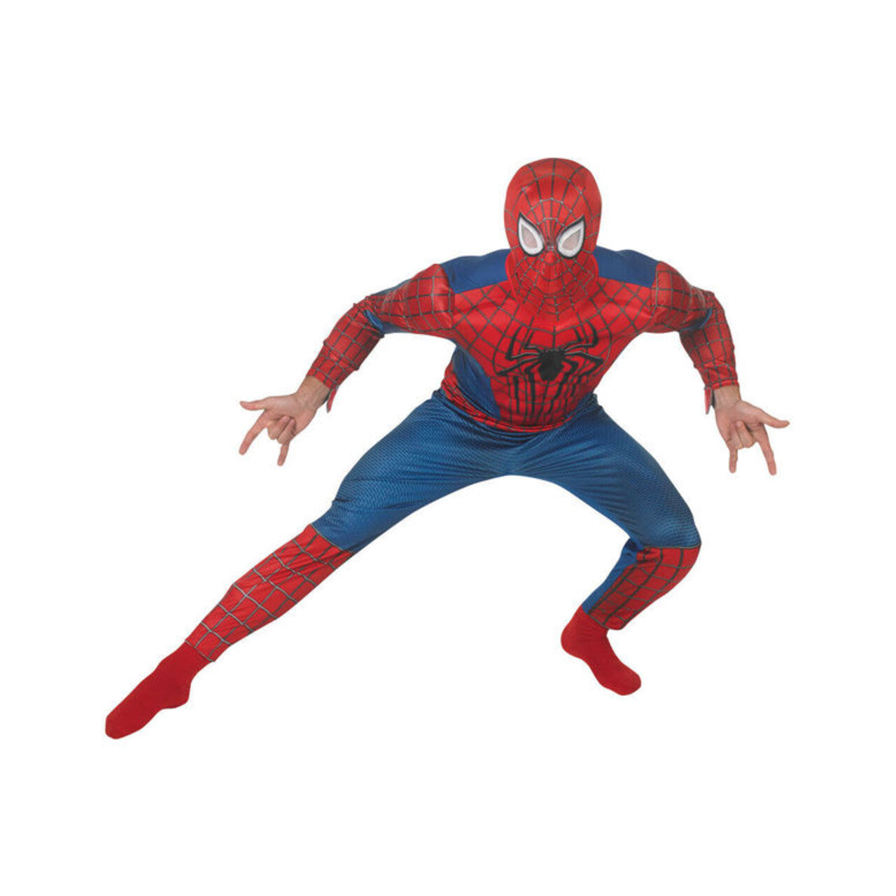 Op deze afbeelding zie je een Kostuums, van het merk Fancy Dress Warehouse. Volwassen Amazing Spider-Man 2 Deluxe Kostuum