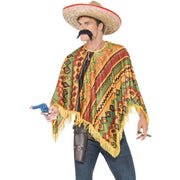 Op deze afbeelding zie je een Kostuums, van het merk Smiffy's. Mexicaanse Pistolero Poncho Verkleedset Man Kostuum