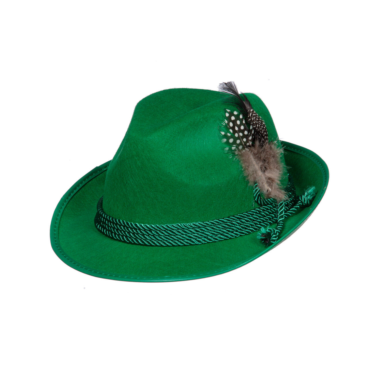 Op deze afbeelding zie je een Accessoires, van het merk Wilbers. Groene Luxe Tiroler Hoed Met Veer