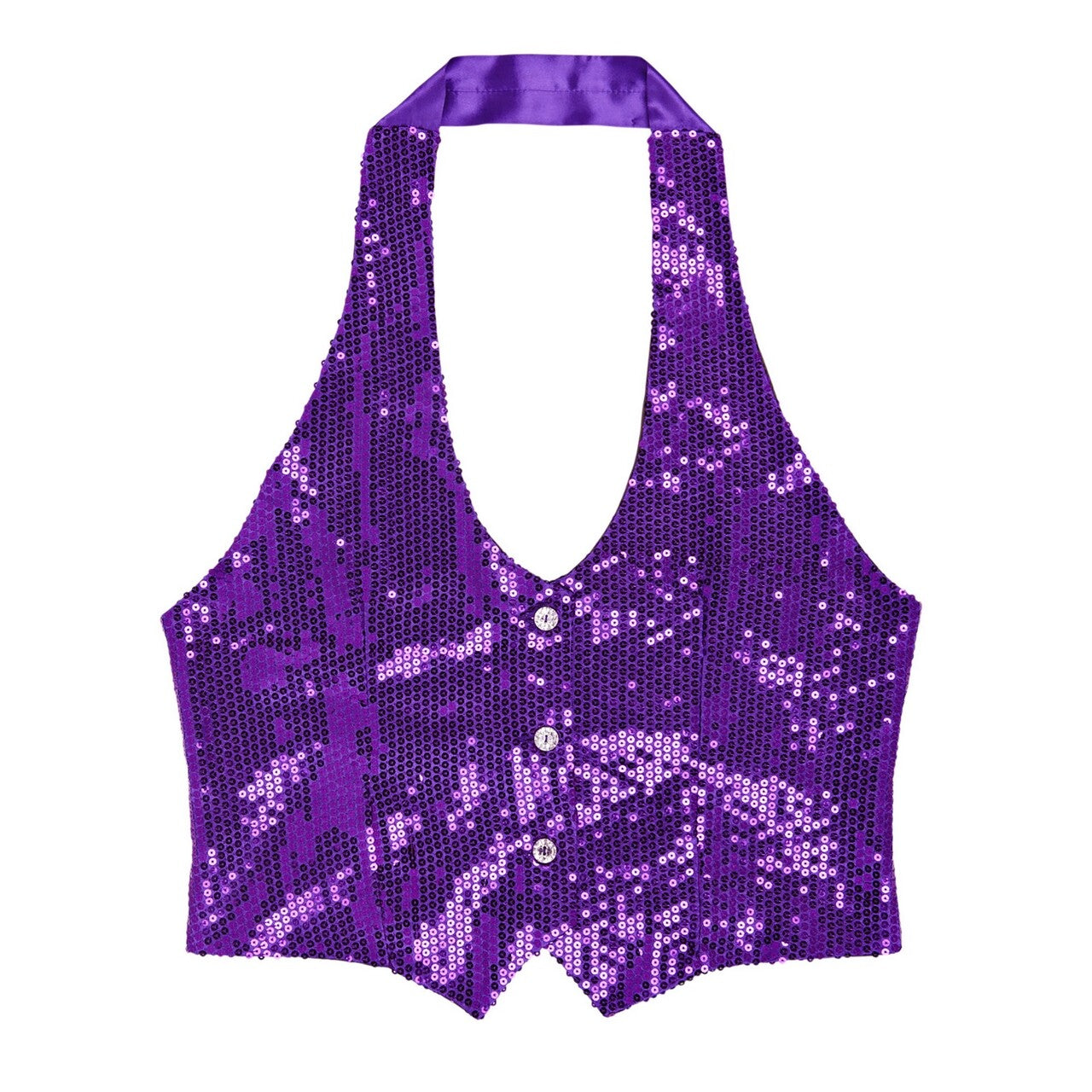 Op deze afbeelding zie je een Kostuums, van het merk Widmann. Las Vegas Show Pailletten Vest Vrouw