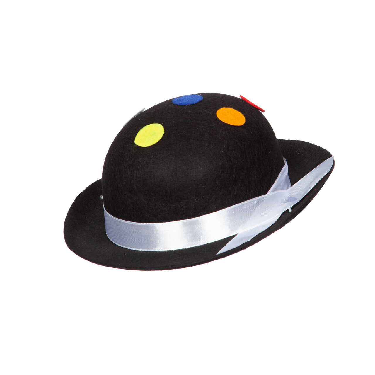 Op deze afbeelding zie je een Accessoires, van het merk Wilbers. Mini Bolhoed Stippen Voor Een Mini Clown Zwart