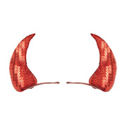 Op deze afbeelding zie je een Accessoires, van het merk Widmann. Haarclips Rode Pailletten Hoorntjes