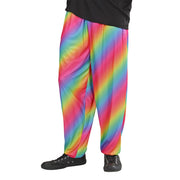 Op deze afbeelding zie je een Kostuums, van het merk Widmann. Baggy Broek 80s Regenboog Kleuren Man