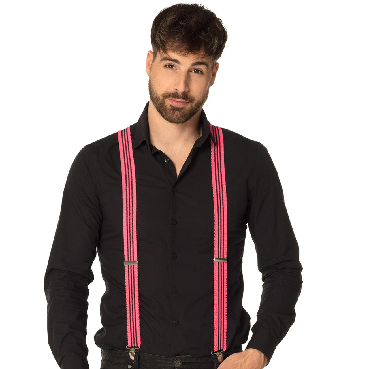 Op deze afbeelding zie je een Accessoires, van het merk Boland. Bretels Neon Roze
