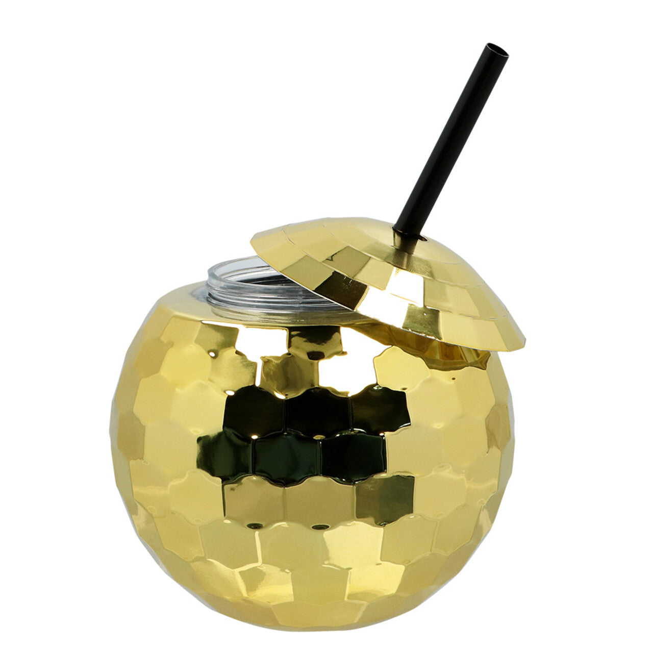 Op deze afbeelding zie je een Accessoires, van het merk Boland. Discobal Drinkbeker Met Rietje Goud (60 Cl)