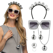 Op deze afbeelding zie je een Accessoires, van het merk Boland. Accessoire Set Disco Ballen Zilver
