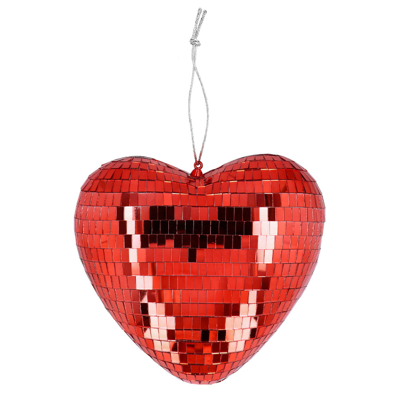 Op deze afbeelding zie je een Decoratie, van het merk Boland. Discobal Hart Rood (19 Cm)