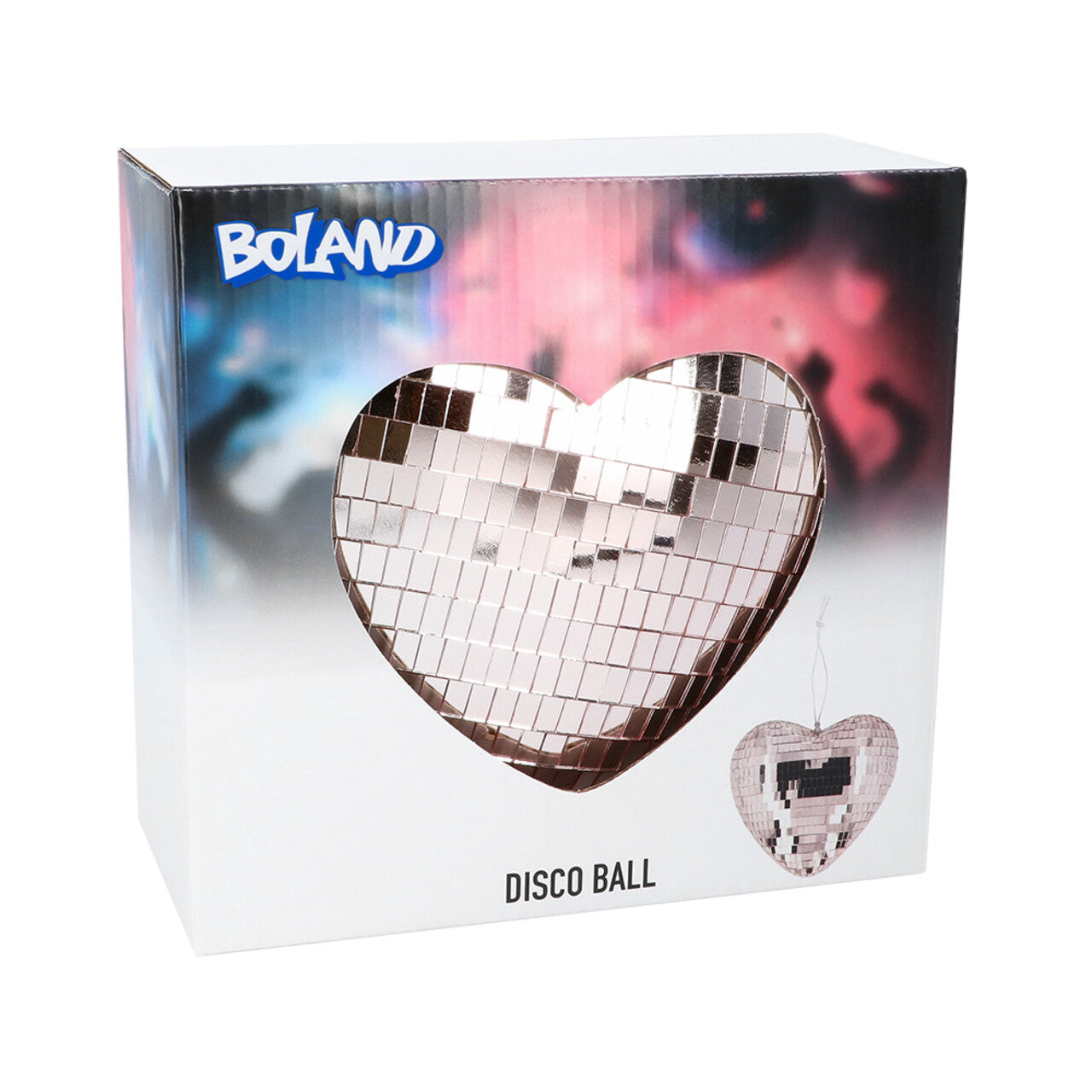 Op deze afbeelding zie je een Decoratie, van het merk Boland. Discobal Hart Roségoud (19 Cm)