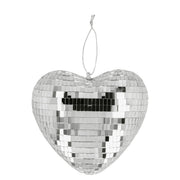 Op deze afbeelding zie je een Decoratie, van het merk Boland. Discobal Hart Zilver (19 Cm)