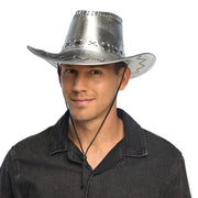 Op deze afbeelding zie je een Accessoires, van het merk Boland. Savanne Zilver Disco Cowboyhoed