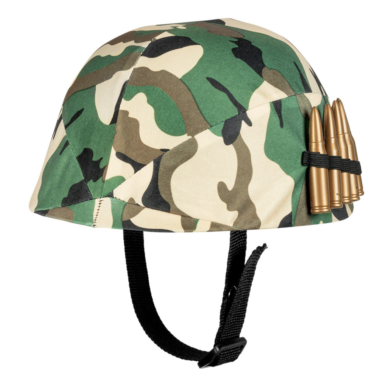 Op deze afbeelding zie je een Accessoires, van het merk Boland. Kinder Camo Helm Militair Met 5 Kogels