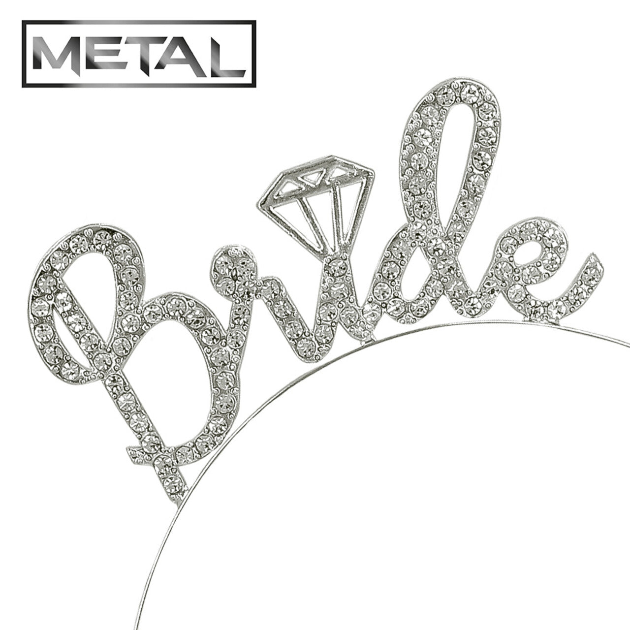 Op deze afbeelding zie je een Accessoires, van het merk Boland. Metalen Haarband Bride Diamant