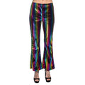 Wijde Pijpen Broek Metallic Rainbow Vrouw