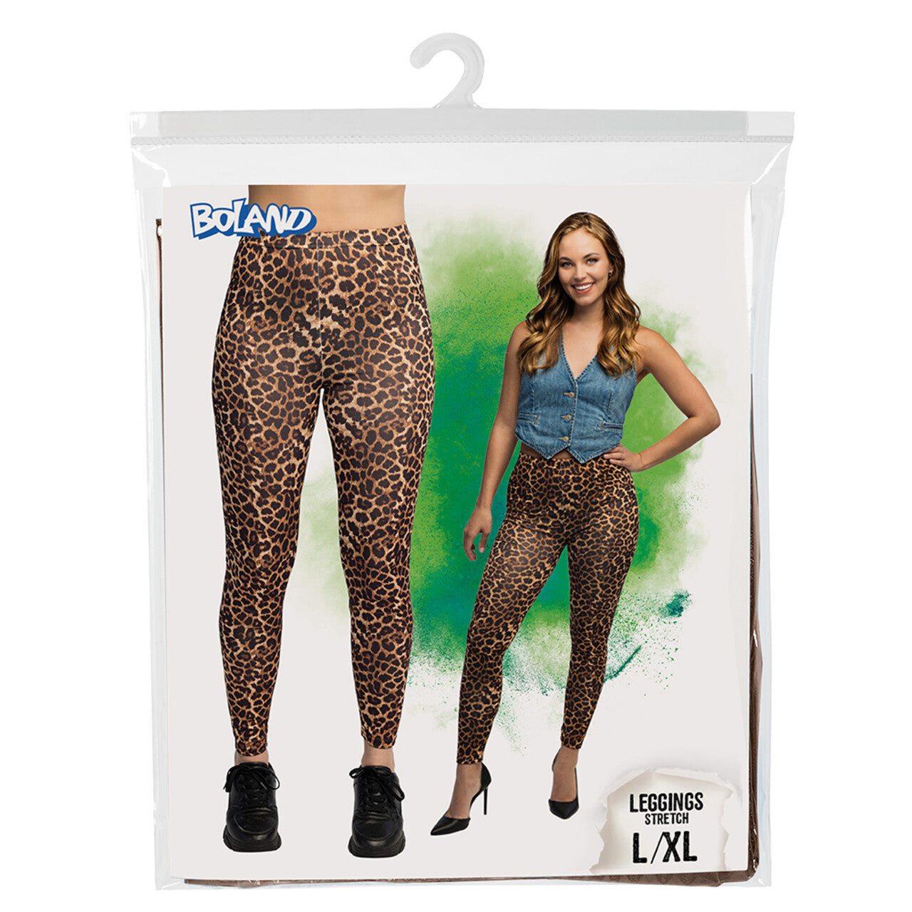 Op deze afbeelding zie je een Kostuums, van het merk Boland. Legging Wild And Out Luipaard Vrouw
