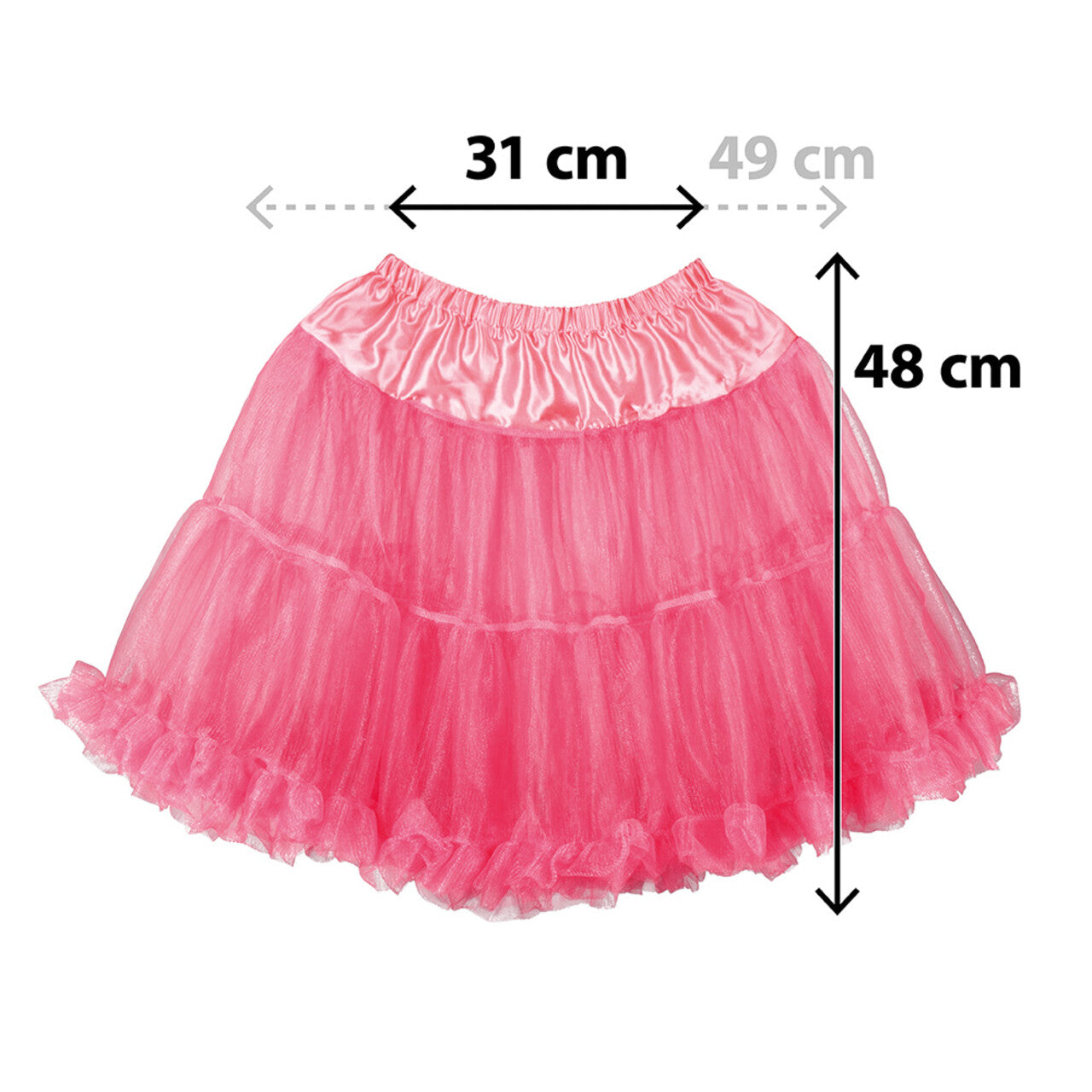 Op deze afbeelding zie je een Kostuums, van het merk Boland. Petticoat De Luxe Roze Vrouw