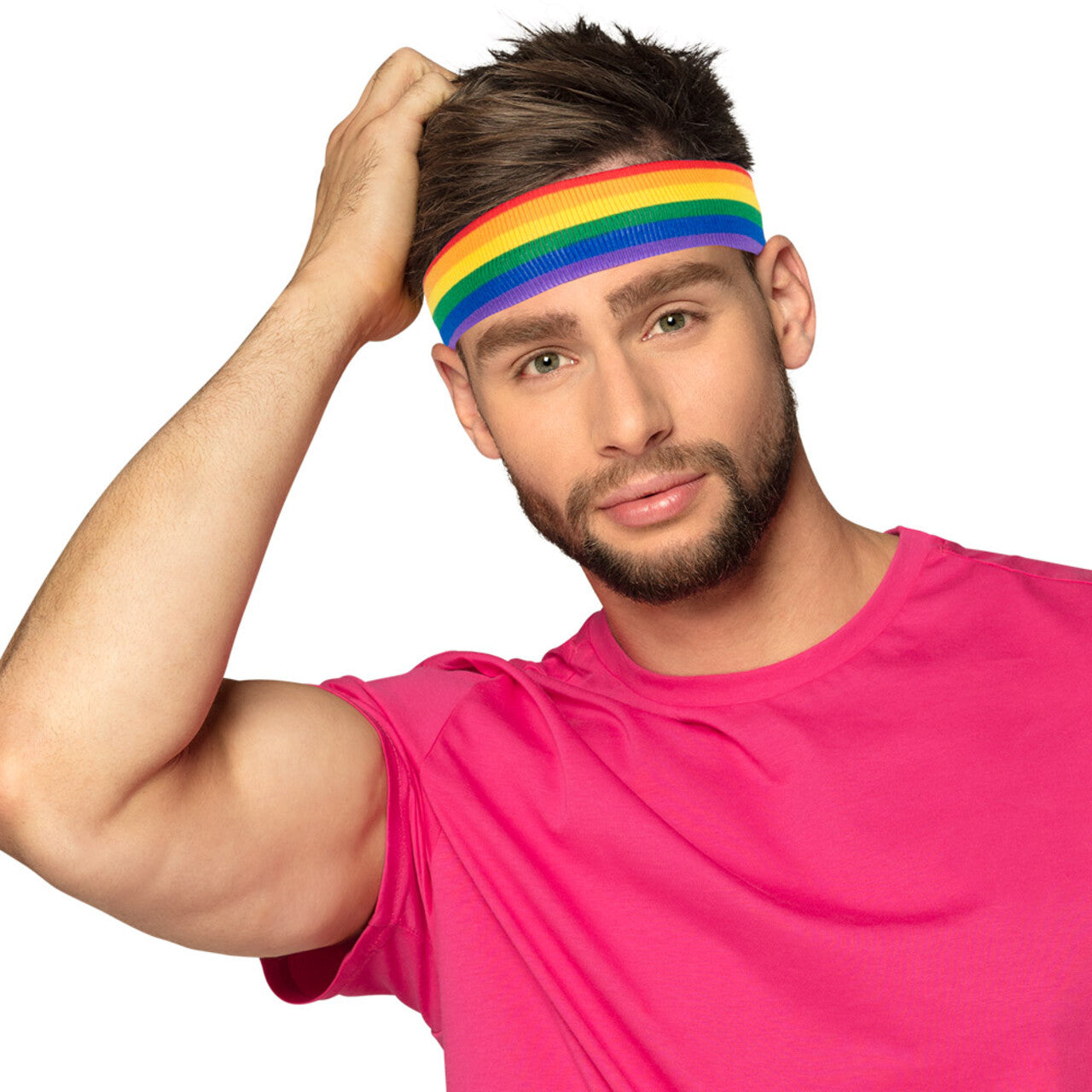 Op deze afbeelding zie je een Accessoires, van het merk Boland. Zweet Hoofdband Regenboog