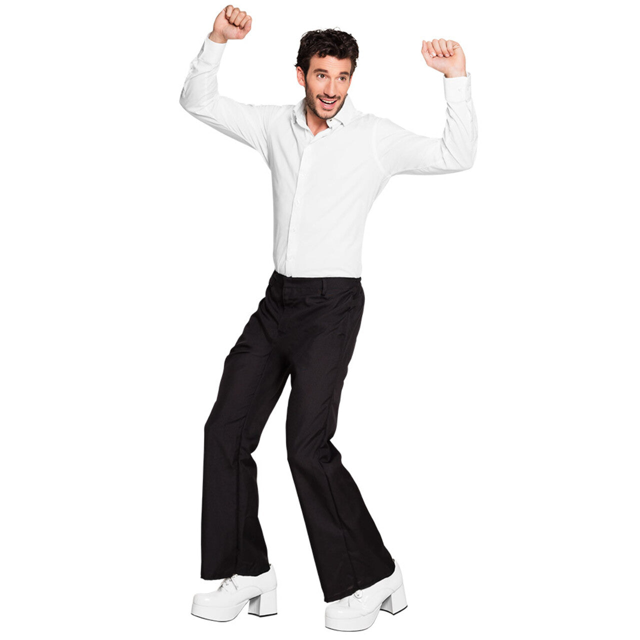 Op deze afbeelding zie je een Kostuums, van het merk Boland. Dans En Sjans Disco Broek Zwart Man