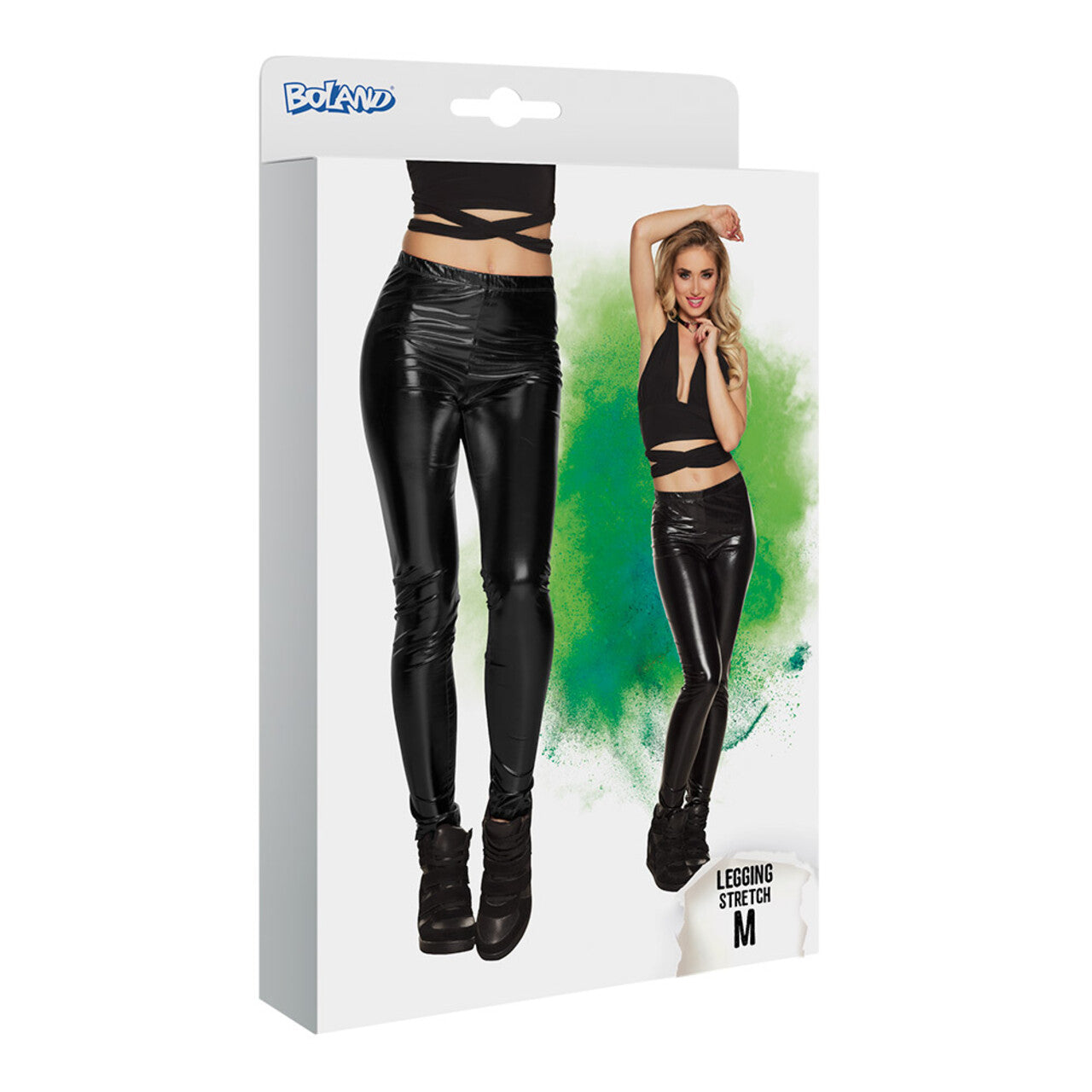 Op deze afbeelding zie je een Kostuums, van het merk Boland. Legging Metallic Glance Zwart Vrouw