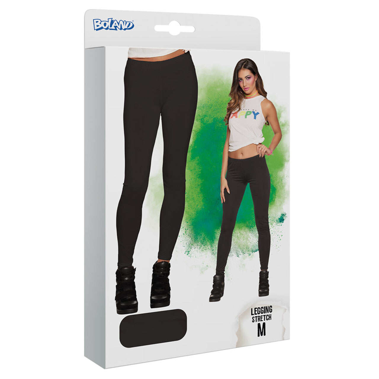 Op deze afbeelding zie je een Kostuums, van het merk Boland. Dekkende Stretch Legging Zwart Vrouw