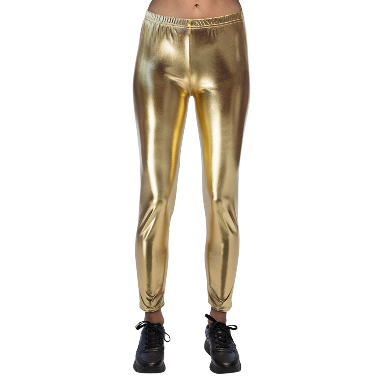 Op deze afbeelding zie je een Kostuums, van het merk Boland. Legging Goud Metallic Vrouw