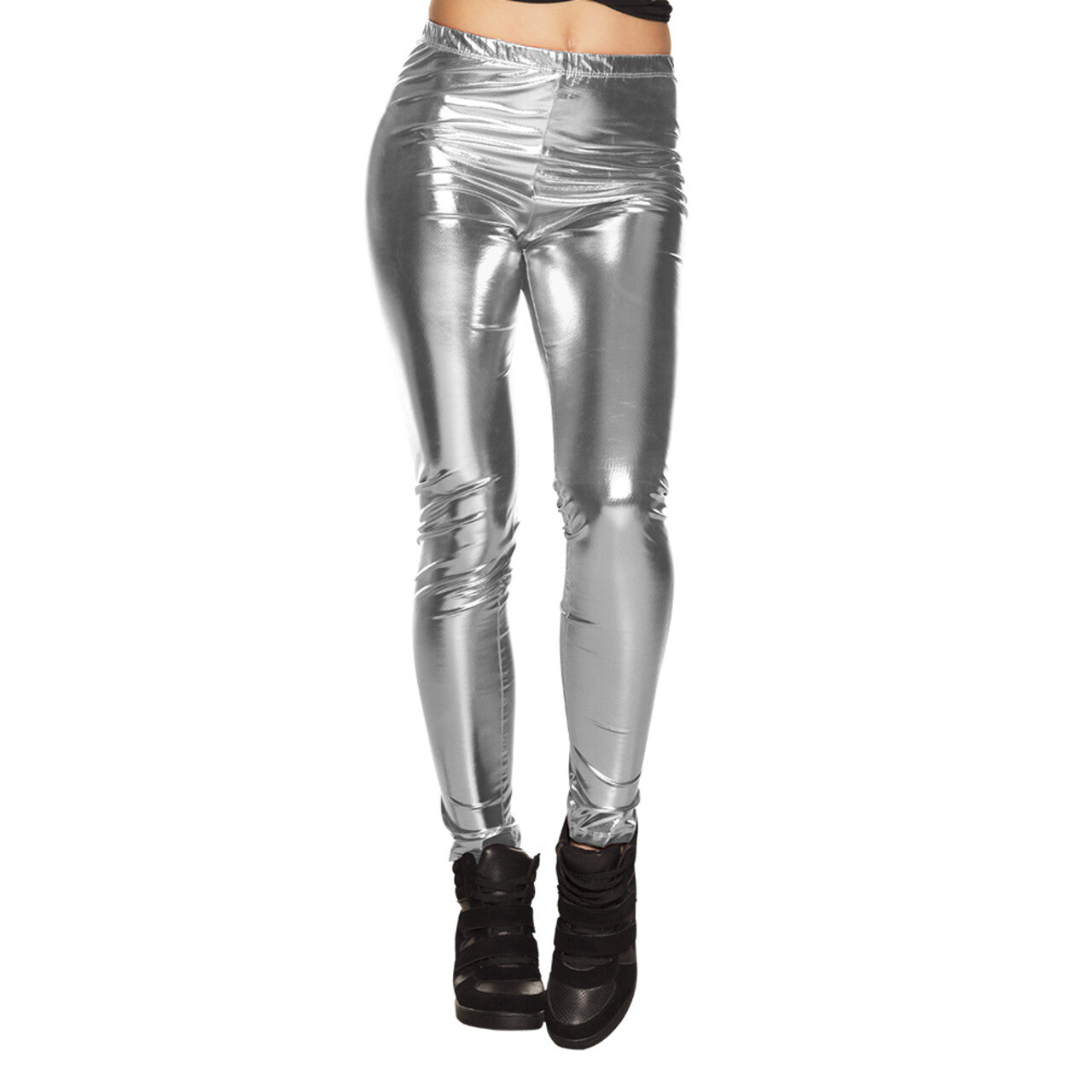Op deze afbeelding zie je een Kostuums, van het merk Boland. Legging Zilver Metallic Vrouw