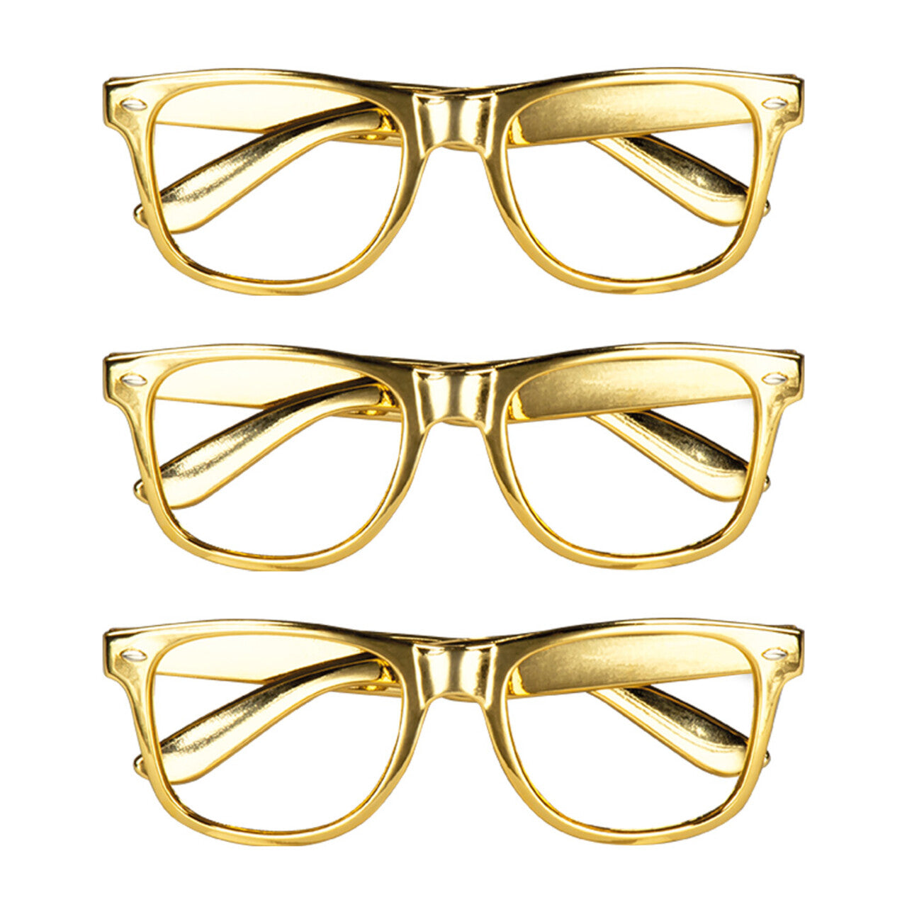 Op deze afbeelding zie je een Accessoires, van het merk Boland. Set 3 Brillen Met Gouden Randje (Exclusief Glazen)