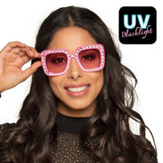 Op deze afbeelding zie je een Accessoires, van het merk Boland. Partybril Bling Bling Roze Uv