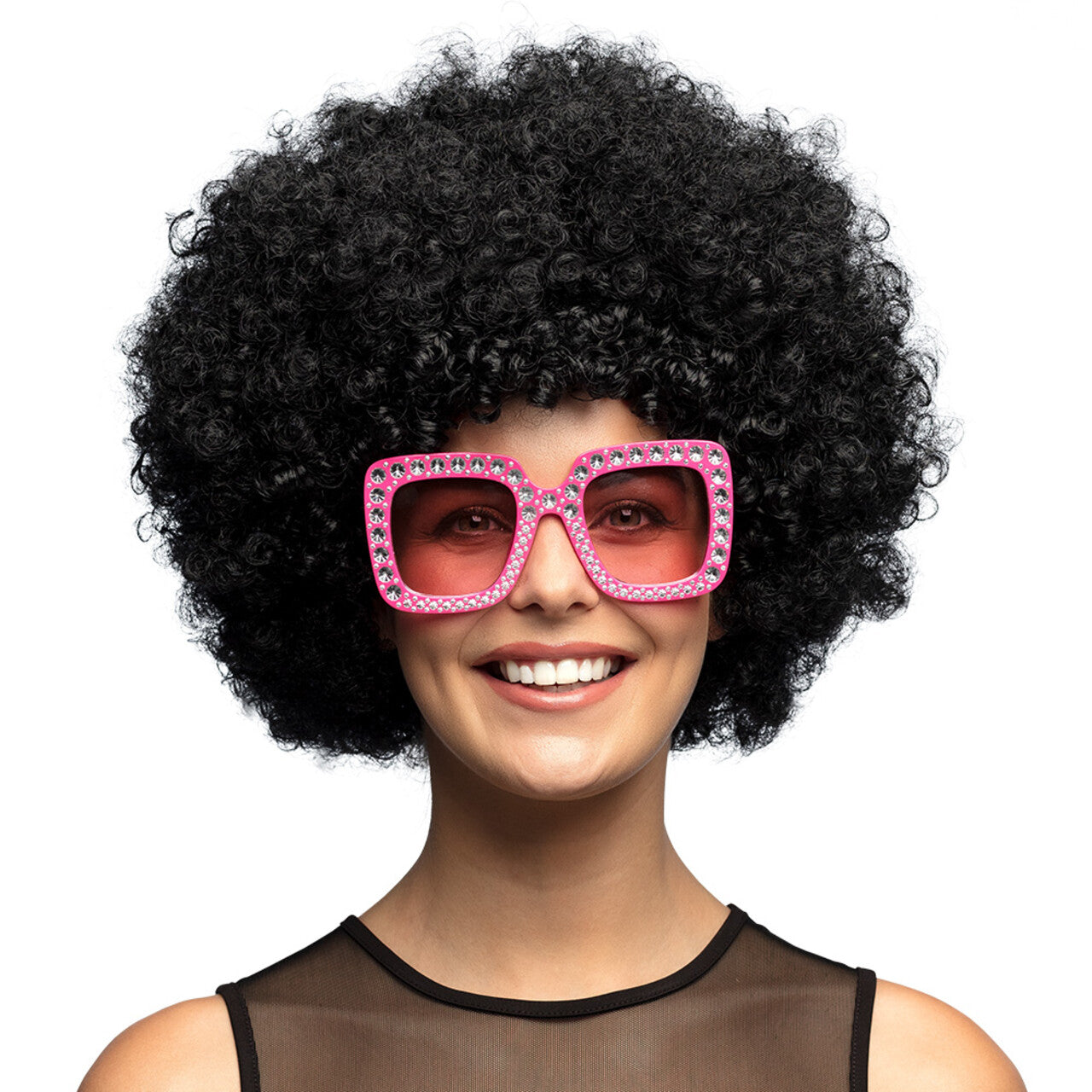 Op deze afbeelding zie je een Accessoires, van het merk Boland. Partybril Bling Bling Roze Uv
