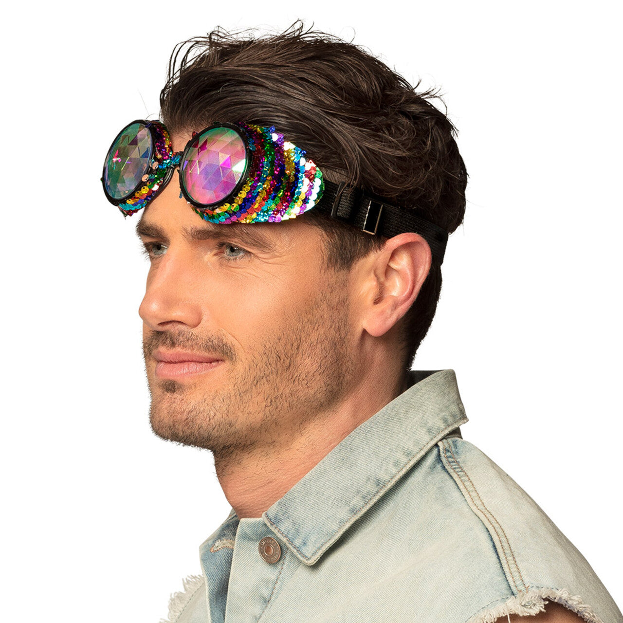 Op deze afbeelding zie je een Accessoires, van het merk Boland. Partybril Mirage Regenboog