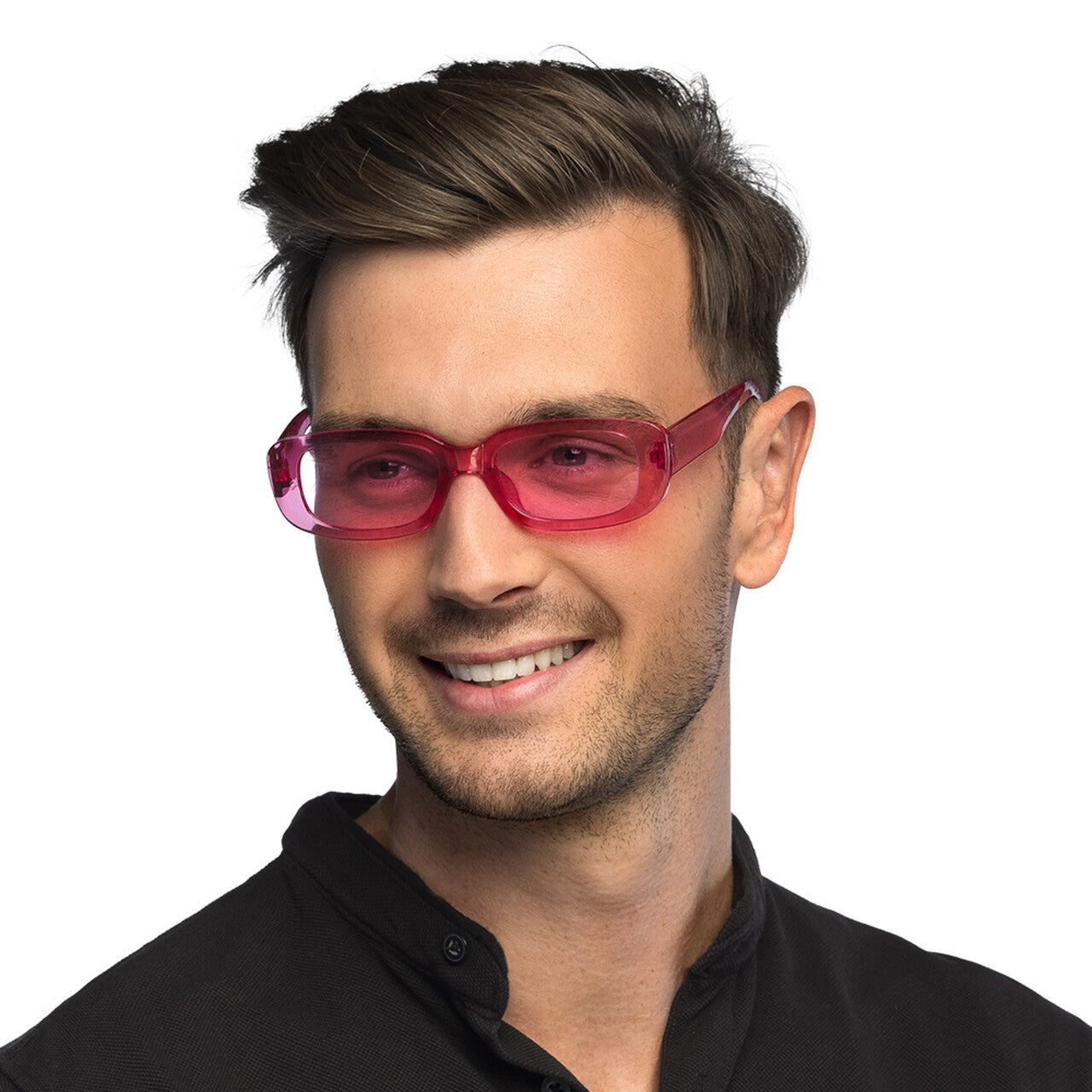 Op deze afbeelding zie je een Accessoires, van het merk Boland. Partybril Techno Roze