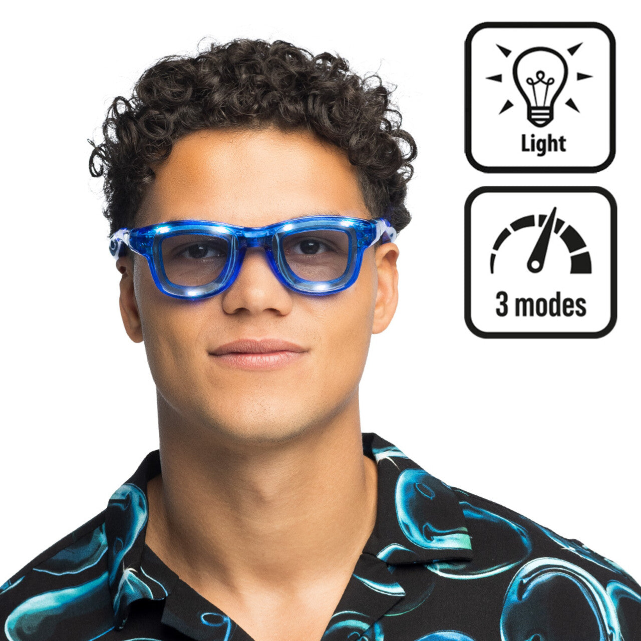Op deze afbeelding zie je een Accessoires, van het merk Boland. Blink Blauw Bril Led