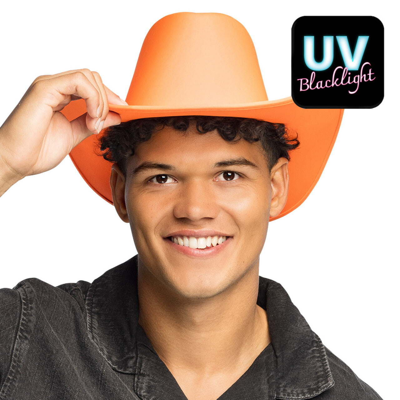 Op deze afbeelding zie je een Accessoires, van het merk Boland. Cowboyhoed Blaze Uv Oranje