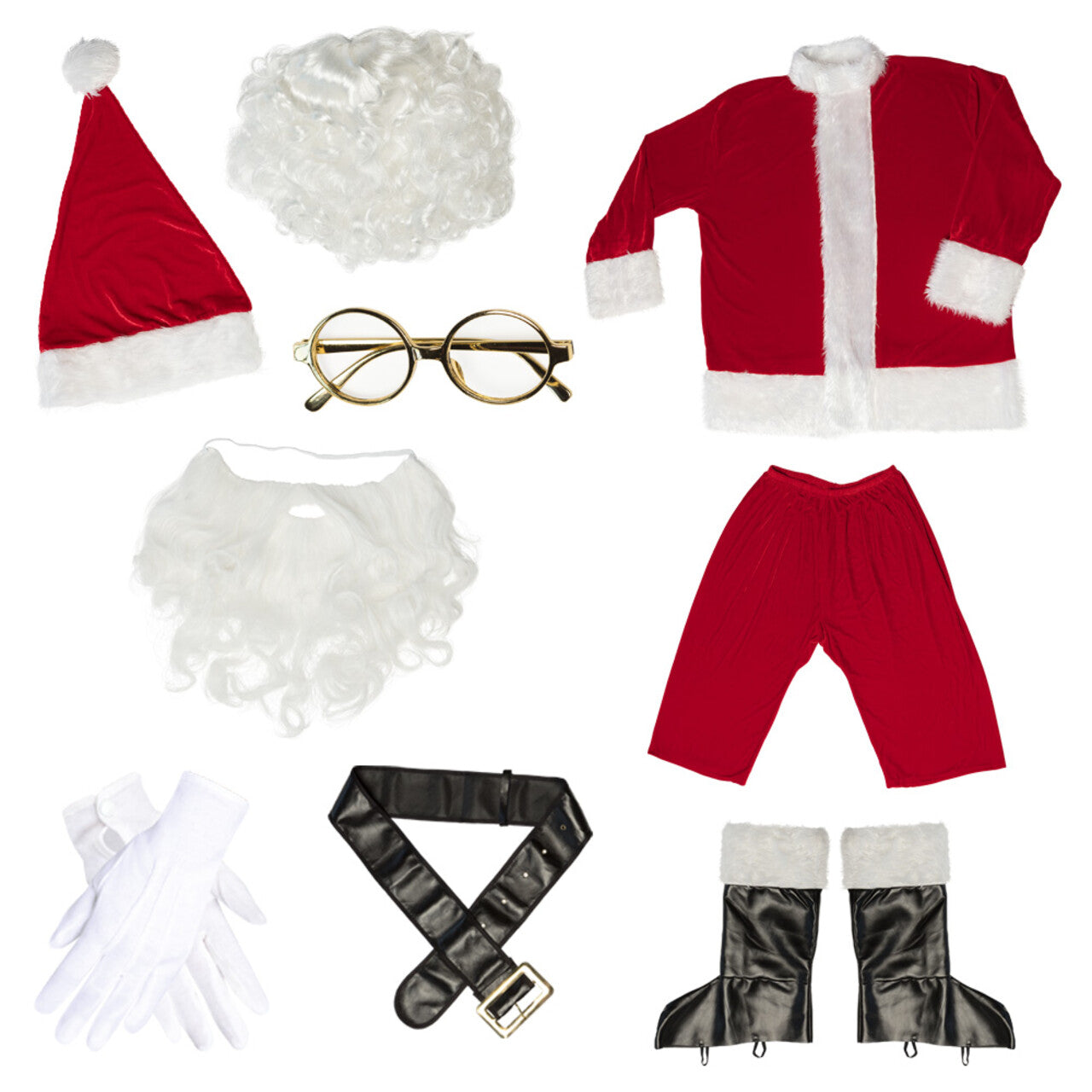 Op deze afbeelding zie je een Kostuums, van het merk Boland. Complete Set Professionele Santa All The Way Man Kostuum