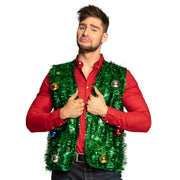 Op deze afbeelding zie je een Kostuums, van het merk Boland. Versierd Door Een Kerstboom Vest Man