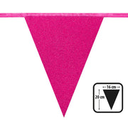 Op deze afbeelding zie je een Decoratie, van het merk Boland. Kartonnen Vlaggenlijn Glitter Roze