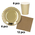Papieren Feestservies Set Goud